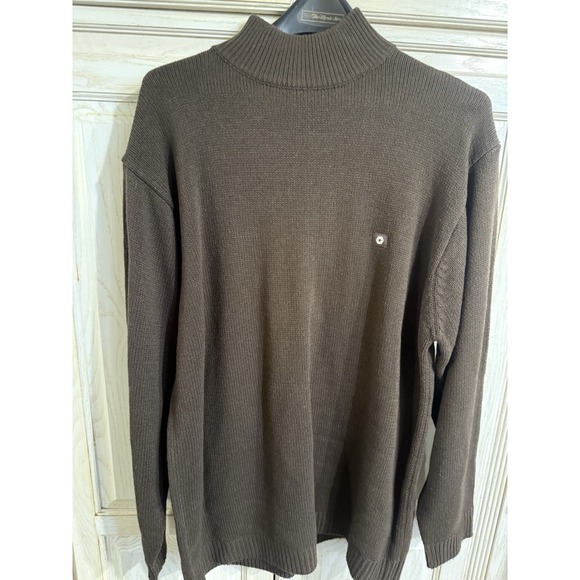 Vintage South Pole Turtleneck Sweater Mens Med Brown Skate Hip Hop Y2K - Picture 6 of 10